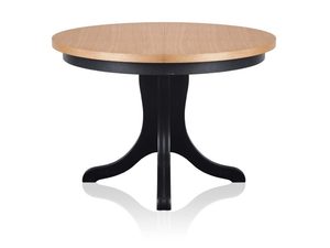 Miniaturka 4 - Stół okrągły dębowy na czarnej nodze centralnej klasyczny design