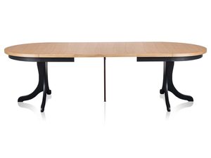 Miniaturka 3 - Stół owalny dębowy rozkładany z dodatkową nogą środkową maksymalnie rozłożony