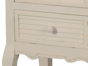Miniaturka 1 - Drewniana szafka z dekoracyjnymi frontami i drewnianymi uchwytami w stylu prowansalskim kolor kremowy