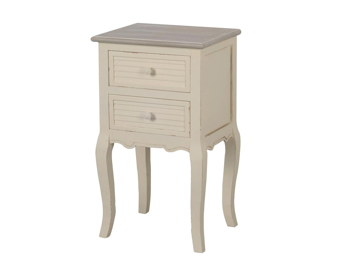 Szafka Nocna w Stylu Prowansalskim z Metalowymi Uchwytem – Cielo