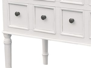 Miniaturka 2 - Detal metalowego uchwytu drewnianej komody w stylu prowansalskim kolor biały