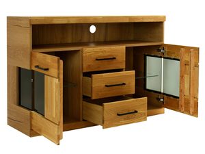 Miniaturka 2 - Szafka RTV z otwartymi szufladami, widok wnętrza