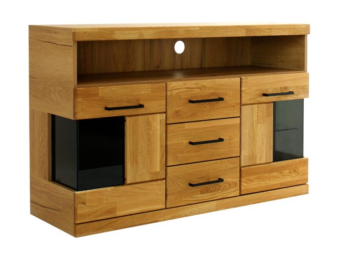 Komoda Dębowa 125 cm 3 Szuflady – Avero 14