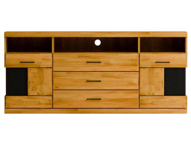 Szeroka Komoda Dębowa 180 cm – Avero 18