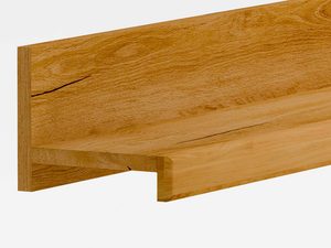 Miniaturka 3 - Półka dębowa ścienna detal usłojenia naturalne drewno