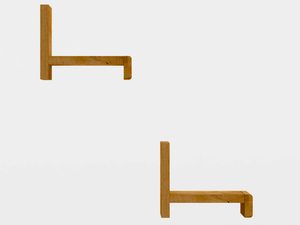 Miniaturka 1 - Wsporniki dębowe do półek ściennych para elementów