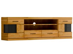 Miniaturka 1 - Szafka RTV z dwoma witrynami bocznymi i szufladami