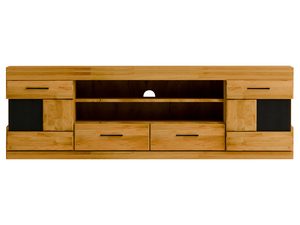 Miniaturka 9 - Mebel RTV z miejscem na sprzęt i czarnymi elementami