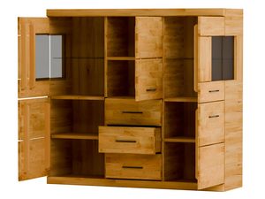 Miniaturka 3 - Komoda nowoczesna drewniana z otwartymi półkami