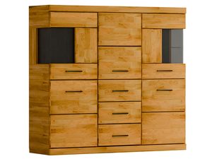 Miniaturka 1 - Komoda z szerokimi witrynami i szufladami w dolnej części