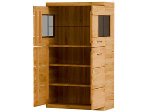 Miniaturka 3 - Komoda otwarta z półkami i bocznymi przeszkleniami