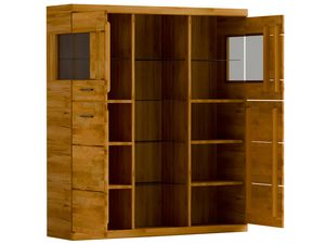 Miniaturka 2 - Duża komoda z duża ilością półek z czarnymi szybkami