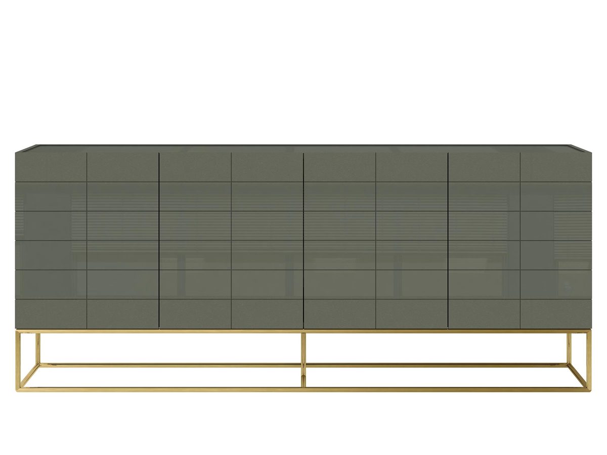 Komoda modern classic w kolorze cementowej zieleni – Blossom Grove