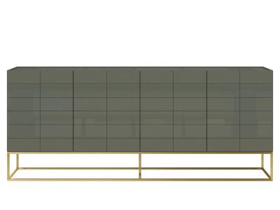 Komoda modern classic w kolorze cementowej zieleni – Blossom Grove