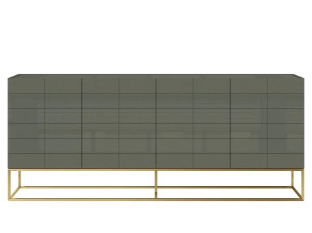 Komoda modern classic w kolorze cementowej zieleni – Blossom Grove
