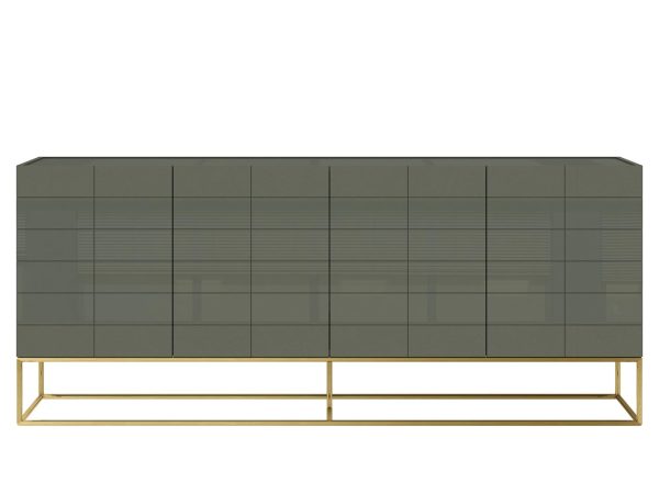 Nowoczesna komoda do salonu z geometryczną strukturą