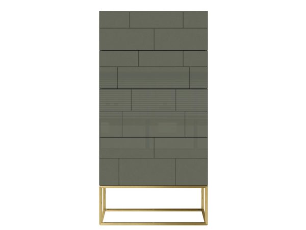 Elegancka komoda w kolorze zielonym