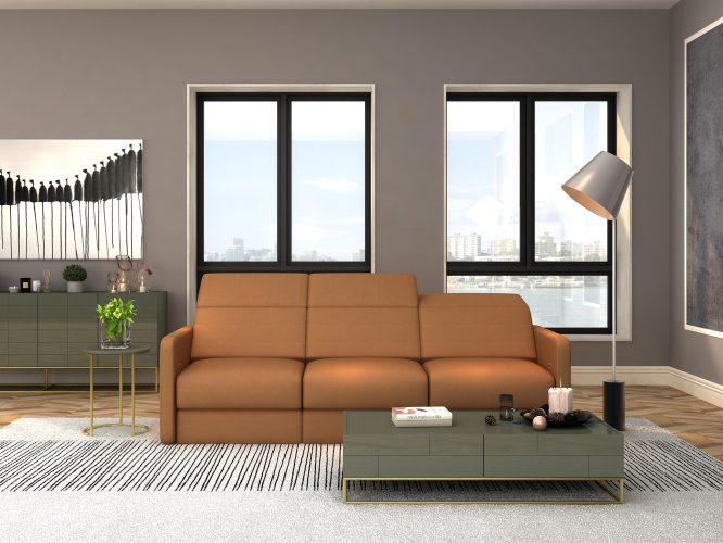 Elegancka ława w stylu modern w kolorze zieleni