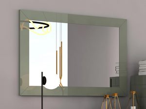 Miniaturka 2 - Duże lustro w zielonej ramie do nowoczesnej sypialni