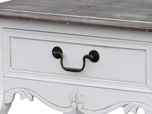 Miniaturka 1 - Drewniana konsola z dekoracyjnymi frontami i szufladami w stylu prowansalskim