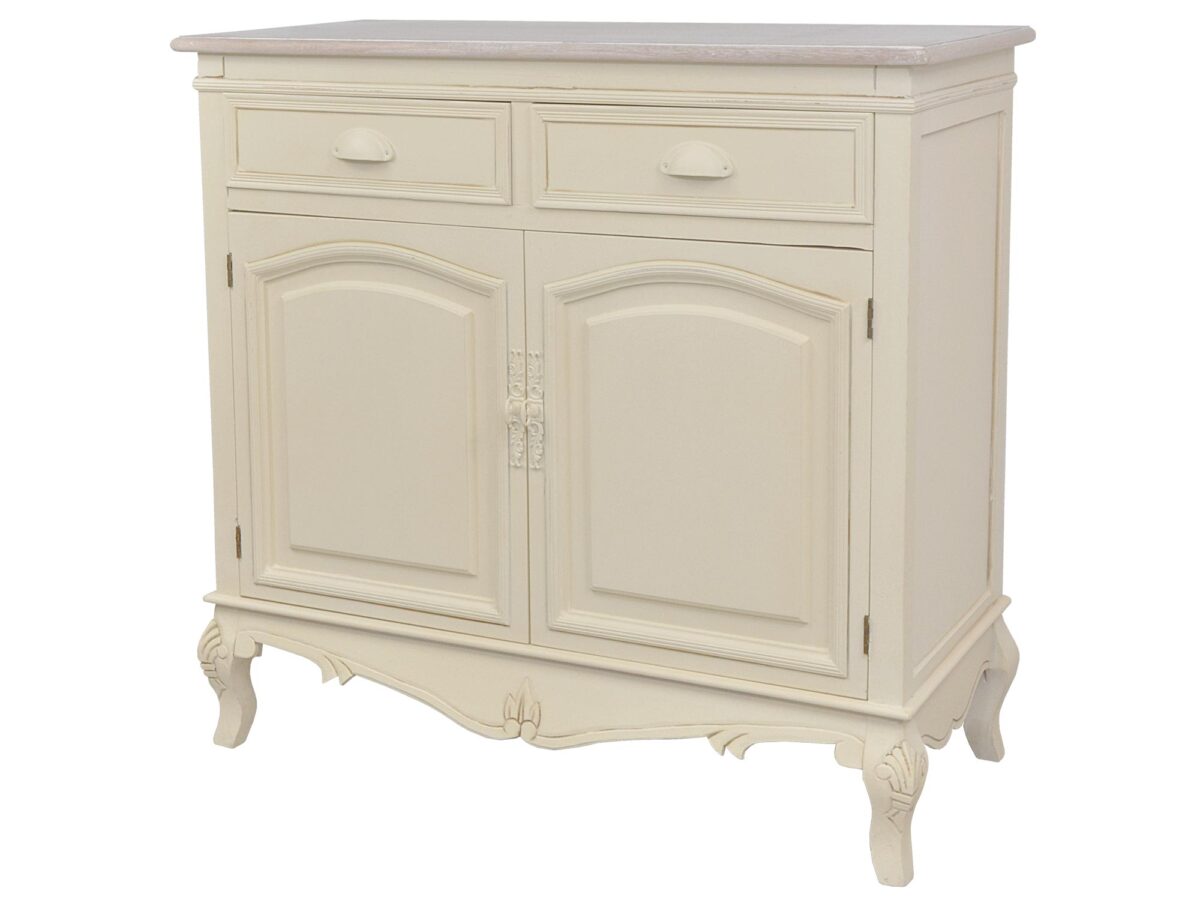 Prowansalska Komoda z Rzeźbieniami i Blat Jasnobrązowy – Sorrento