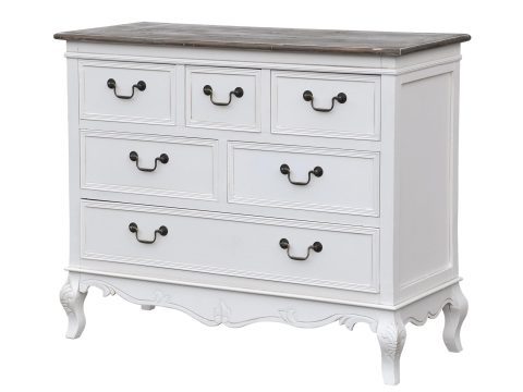 Komoda prowansalska z subtelnym rzeźbieniem