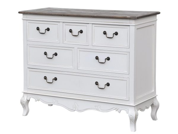 Komoda prowansalska z subtelnym rzeźbieniem