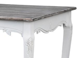 Miniaturka 1 - Drewniany stół z ozdobnym blatem i rzeźbionymi nogami w stylu prowansalskim