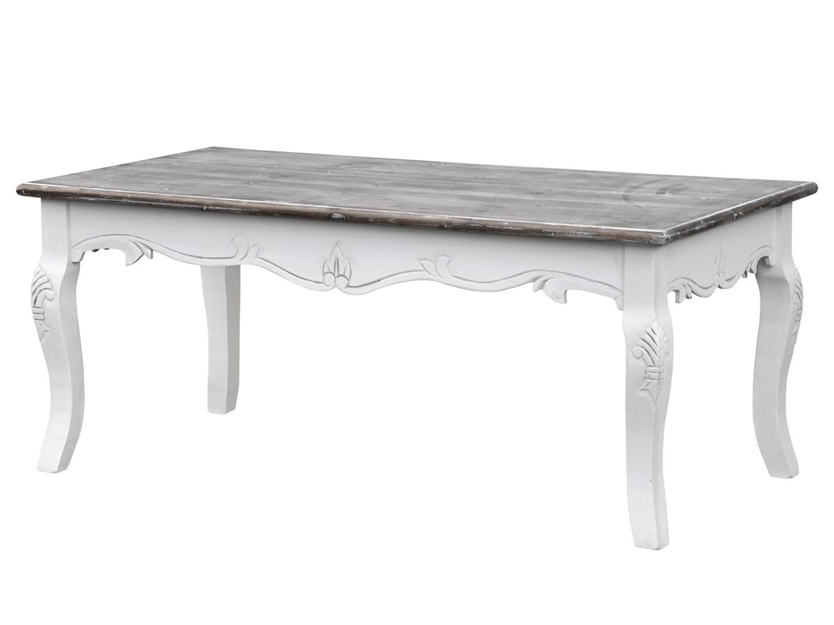 Stolik kawowy w stylu prowansalskim z białym wykończeniem – Sorrento White