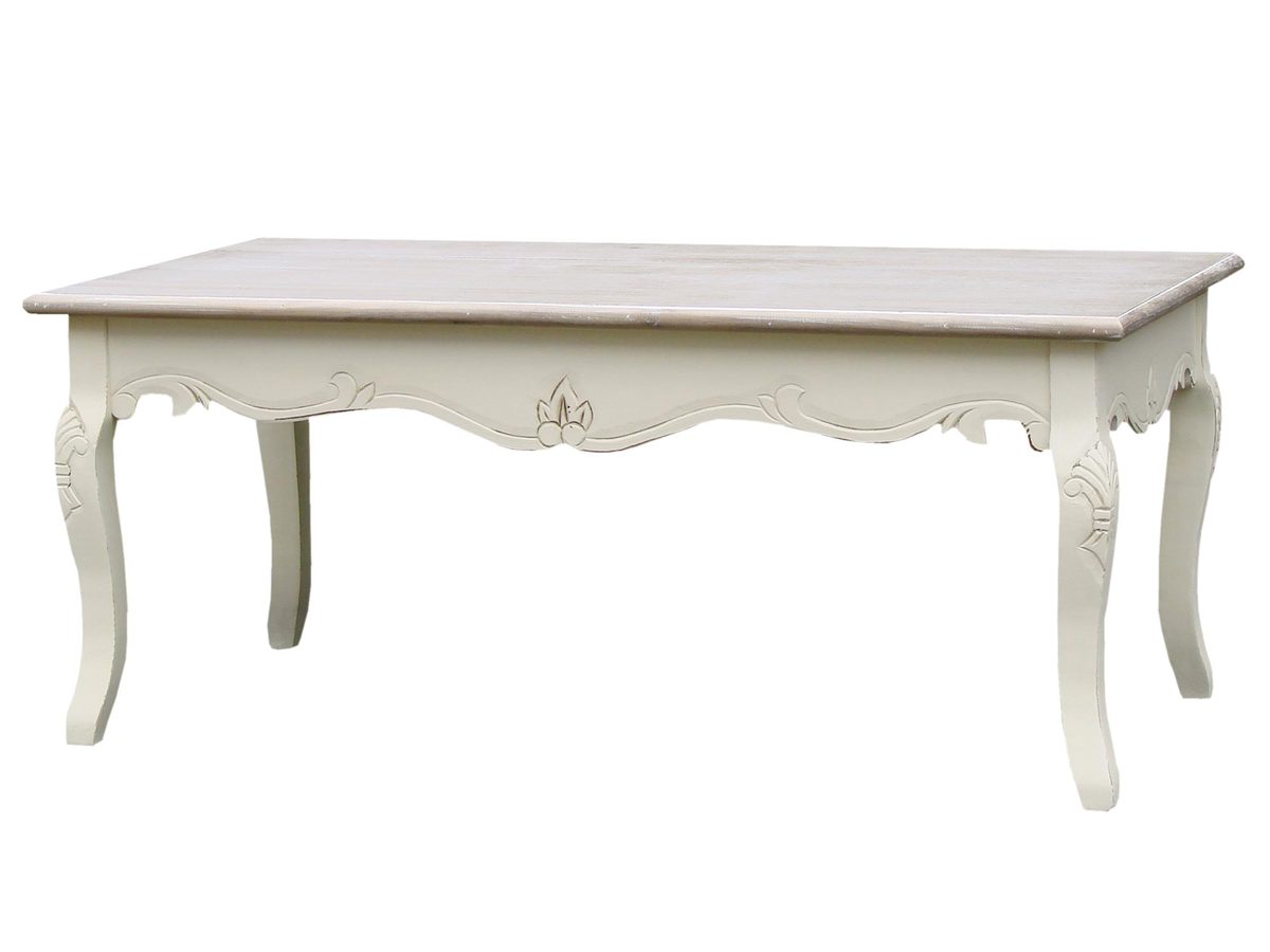 Stolik kawowy prowansalski z jasnobrązowym blatem – Sorrento