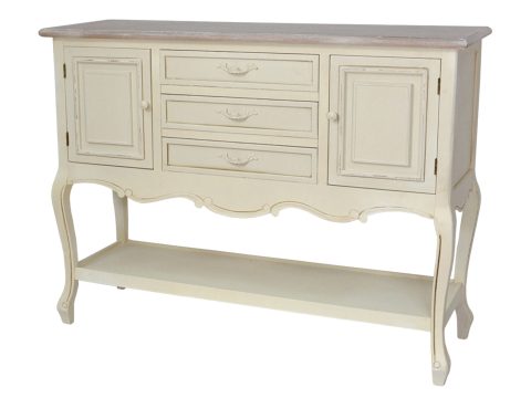 Komoda prowansalska z ozdobnymi uchwytami