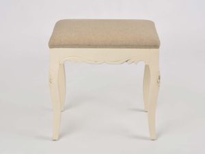 Miniaturka 5 - Taboret do toaletki prowansalski kremowy tapicerowany