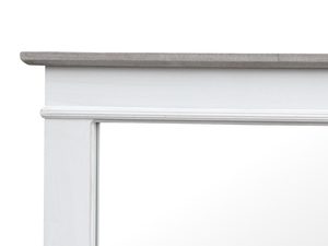 Miniaturka 1 - Nowoczesne lustro prostokątne z białą drewnianą ramą