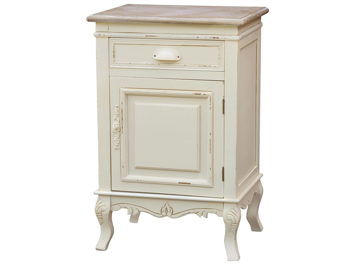 Szafka nocna prowansalska z jasnobrązowym blatem – Sorrento