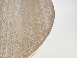 Miniaturka 11 - Stolik prowansalski okrągły kremowy profil boczny