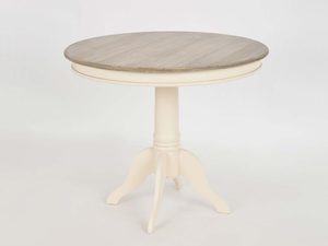 Miniaturka 2 - Stolik kawowy prowansalski kremowa noga drewniany blat