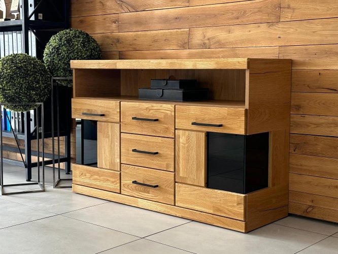 Komoda Dębowa 125 cm 3 Szuflady – Avero 14