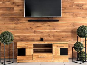 Miniaturka 7 - Komoda RTV z szufladami i przeszklonymi bokami