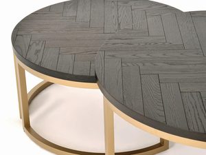 Miniaturka 2 - Stoliki kawowe z drewna bukowego w stylu glamour