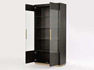 Miniaturka 2 - Witryna z czarnym połyskiem ze złotymi uchwytami