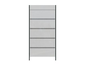 Miniaturka 1 - Komoda w kolorze białym z wykończeniem na wysoki połysk