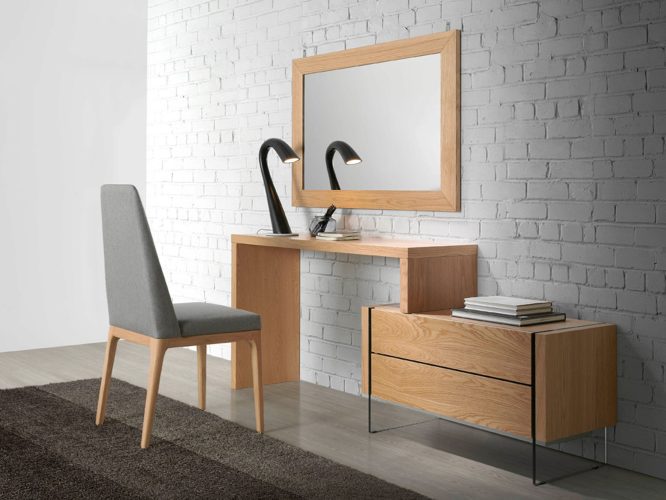 Lustro dębowe prostokątne z ramą – Tribeca