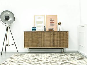 Miniaturka 6 - Komoda retro z szczotkowanego drewna akacji
