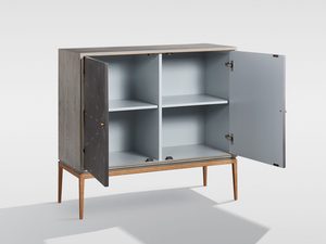 Miniaturka 2 - Nowoczesna szafka z dekoracyjnym frontem i złotą ramą