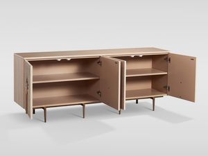 Miniaturka 2 - Elegancka komoda w kolorze białego dębu ze złotymi nogami