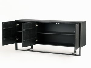 Miniaturka 3 - Czarno-szara komoda o geometrycznym wzorze i eleganckiej formie