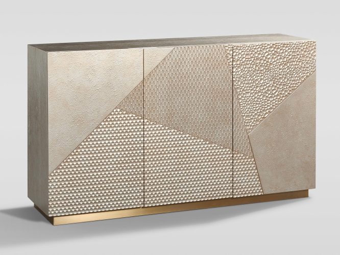Nowoczesna komoda szampańska z efektem 3D