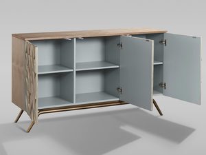 Miniaturka 2 - Elegancka komoda w szampańskim kolorze z wzorem origami