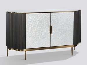 Miniaturka 1 - Komoda z marmurowym blatem z eleganckim frontem z muszli