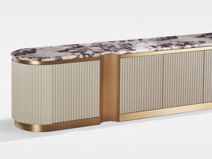 Miniaturka 1 - Luksusowa komoda w złotym wykończeniu do salonu